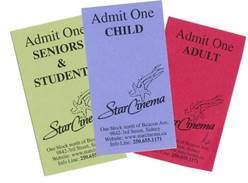 tickets for students, seniors, children, and adults